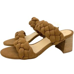 Oasis Society Regina Brown Braided Heel New